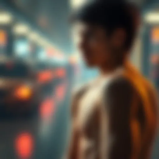 A person standing in a surprised posture, looking at their unmarked skin where an incident occurred, showing no signs of injury or scars