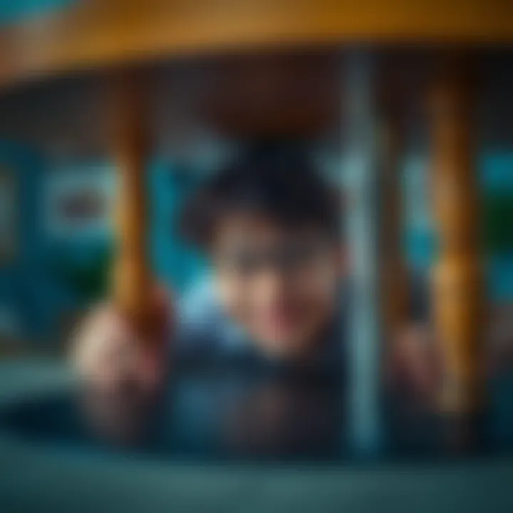 A curious person peeks from under a table, creating a funny and light-hearted scene that sparks laughter among friends.
