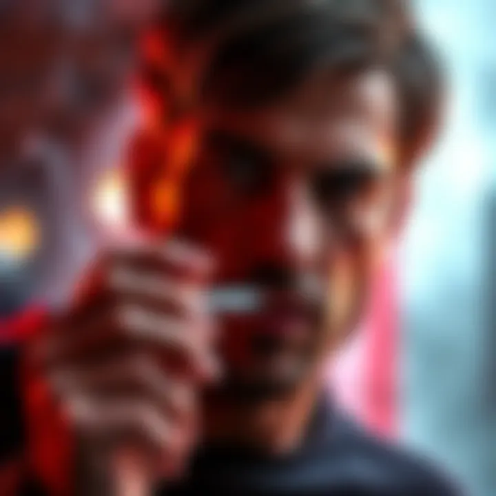 Man holding a cigarette with a look of determination, symbolizing the decision to quit smoking.