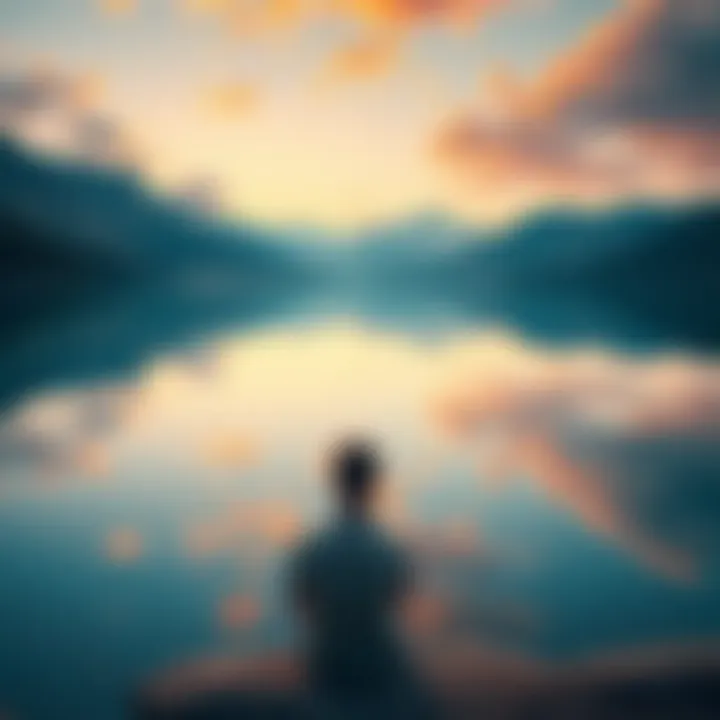 A person sitting quietly, looking at a serene lake, deep in thought about their life choices and future, symbolizing personal reflection and growth.