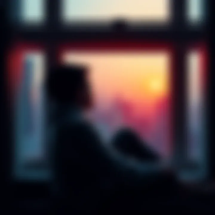 A person sitting pensively by a window, looking deep in thought about their identity and experiences.