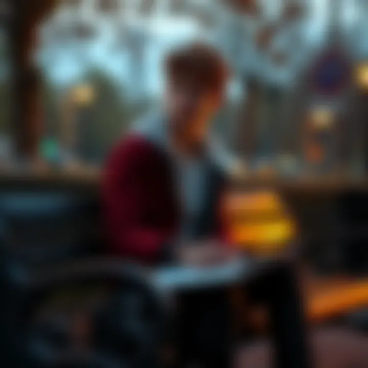 A young person sitting on a park bench, looking thoughtful and contemplative, symbolizing self-reflection and identity exploration.