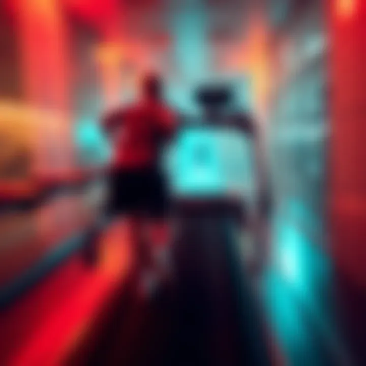 A person charging on a treadmill to increase power before impact, showcasing the Piercing Ox Treadmill Strategy.