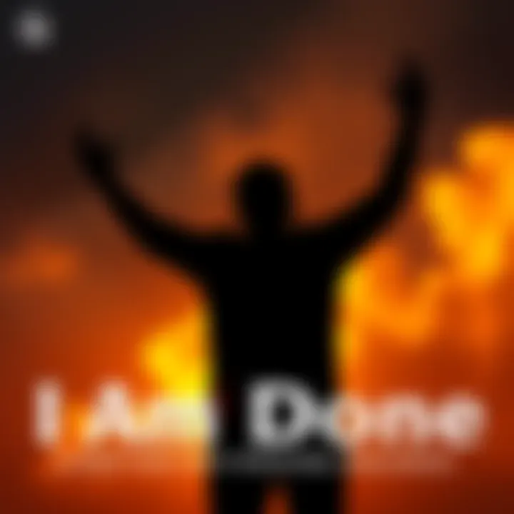 A person standing tall with arms raised, symbolizing empowerment and resilience after a difficult journey.