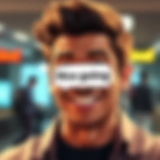 A person smiling with a cheeky expression, having a quote bubble that says 'Nice going bud' in a light-hearted manner, reflecting humor in a serious situation.