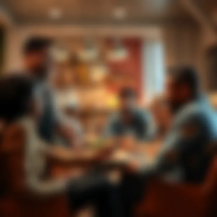A diverse group of people sharing their personal stories about identity in a warm setting.