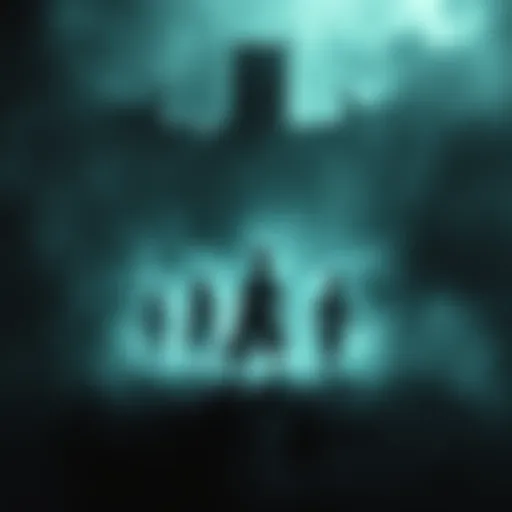 A group of children transforms into shadowy figures, representing their shift from innocence to darkness.
