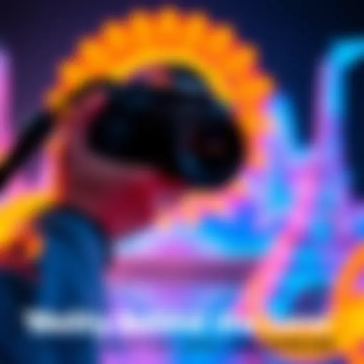 A photographer using a camera to capture a vibrant, colorful scene