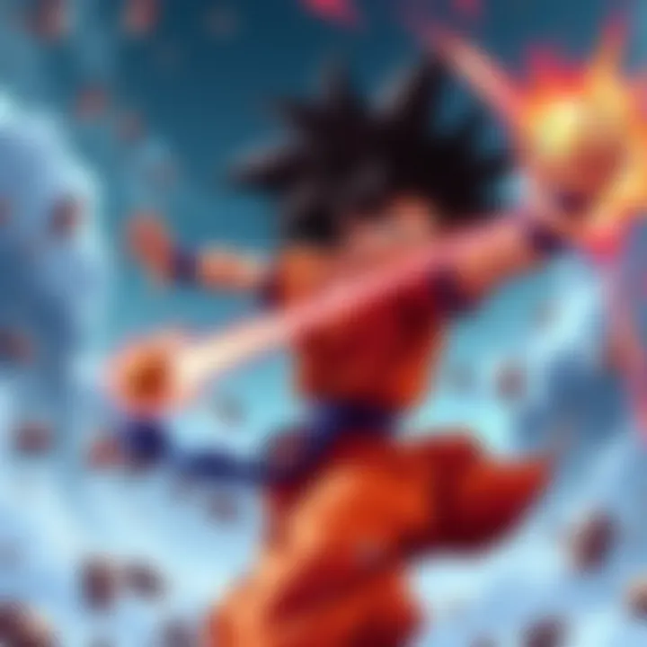 PHY UI Goku dodges a powerful attack while enjoying food, showcasing his incredible dodge skills.