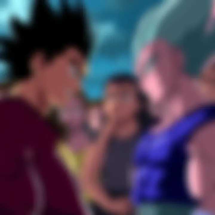 Piccolo looks serious while talking to Vegeta, who appears confused and frustrated, hinting at a tense moment between the two characters.
