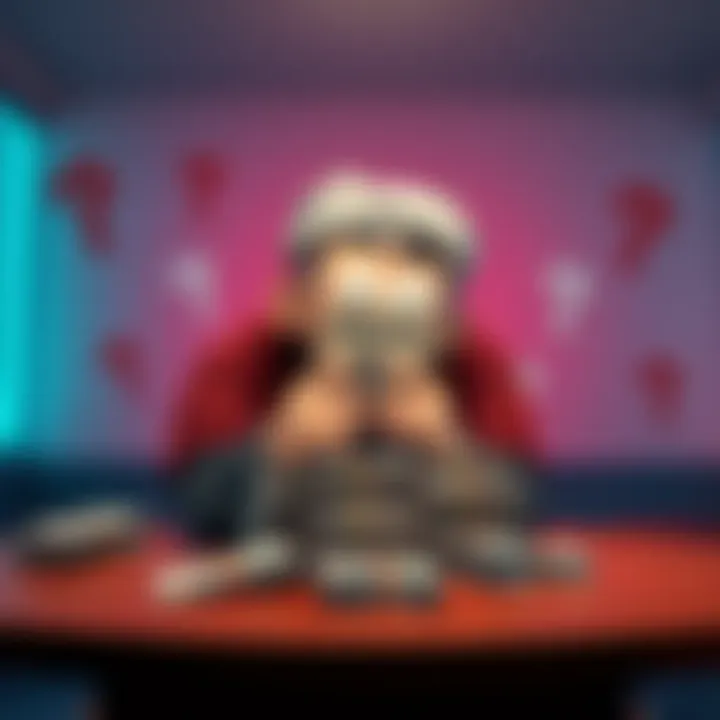 Pilaf counting money A cartoon character named Pilaf sitting at a table, counting stacks of cash with a puzzled expression, surrounded by question marks.