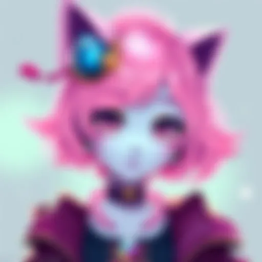 A colorful illustration showing the character PinkiePinky with vibrant details and unique features, reflecting the artistic vision of NekoJackun