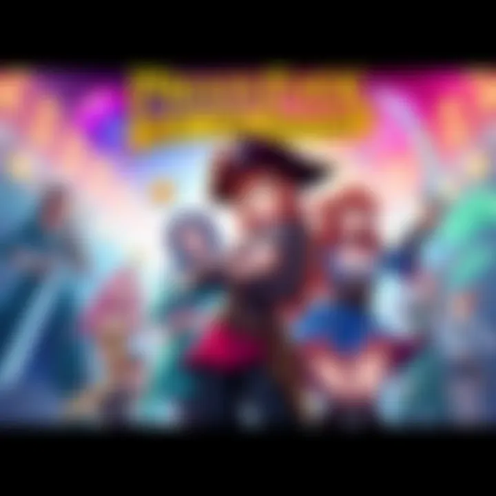 A vibrant graphic showcasing characters from Piratefolk's Best Girl Contest, inviting fans to vote for their favorites in an elimination format.