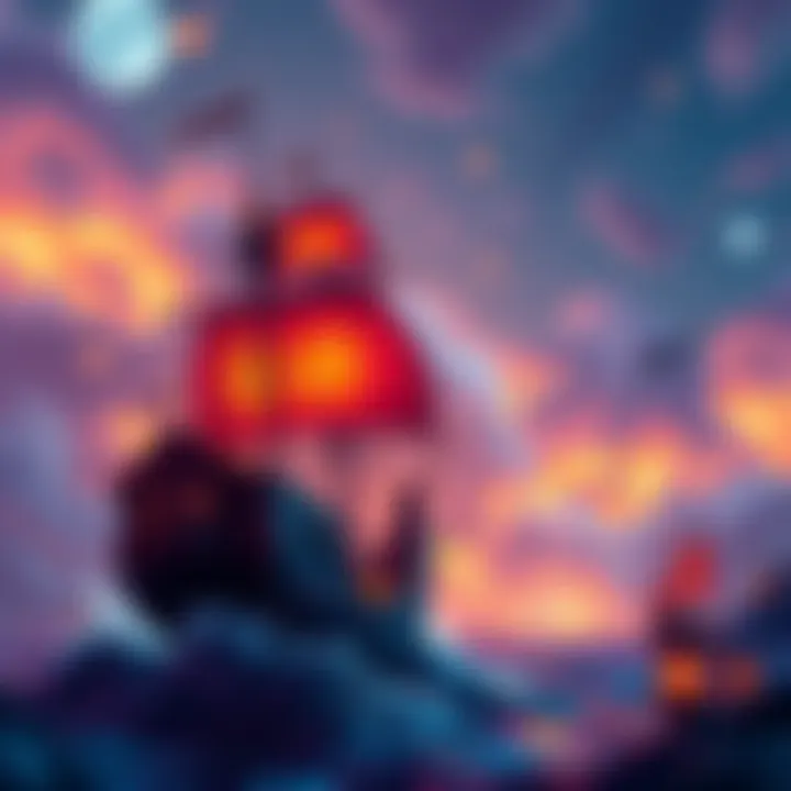 A colorful thumbnail design featuring Piratefolk elements like ships and treasure, showcasing artistic creativity.
