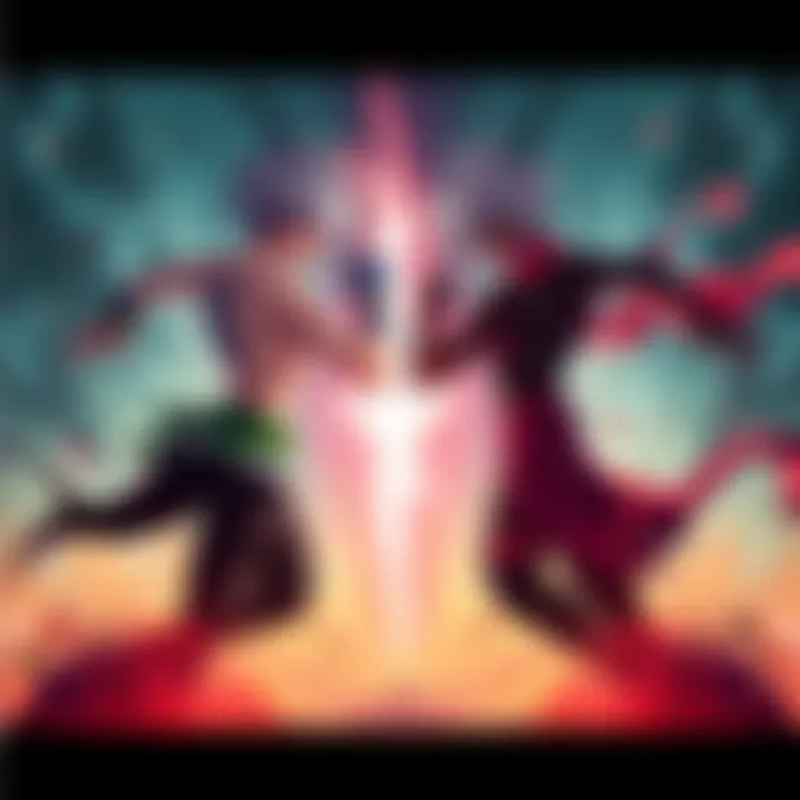 Pitou vs Netero Battle Pitou and Netero face off in an intense battle, showcasing their powers and determination