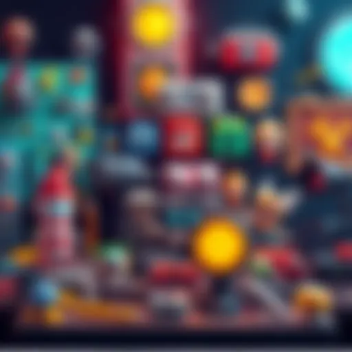 A colorful display of pixel art designs and characters alongside tools used for rigging animation, showcasing creativity and collaboration.
