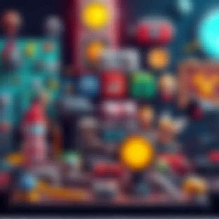 A colorful display of pixel art designs and characters alongside tools used for rigging animation, showcasing creativity and collaboration.