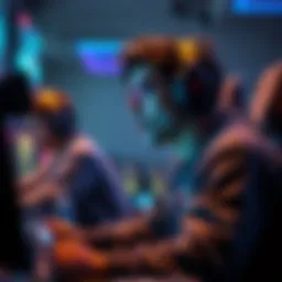 A shocked gamer reacts as a player is eliminated during a game session.