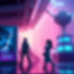 Player standing idle in game to aura farm A player idling in a game environment, visibly engaged in aura farming while others pass by, showing frustration