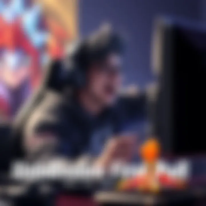 A player joyfully reacts after pulling a rare game character on the first try, showcasing excitement and disbelief in a gaming setup