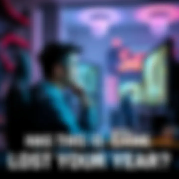 A person sitting at a gaming setup, looking thoughtful while staring at the screen with a game paused.