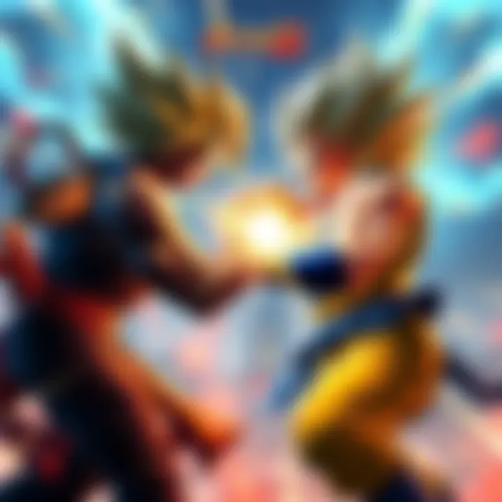 A gamer intensely battles SSJ4 Gogeta in FighterZ, showcasing an action-packed moment with energy blasts and powerful moves.