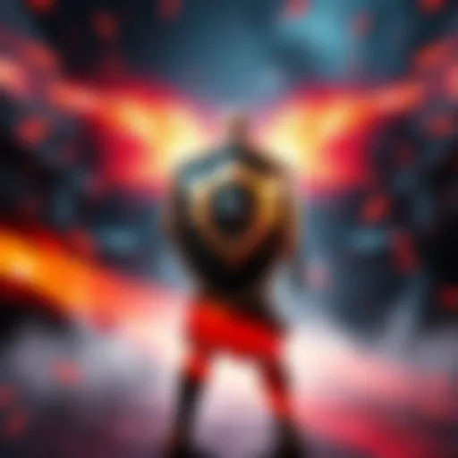 A gaming character standing behind a shield, with energy attacks surrounding it, highlighting the debate on shield effectiveness in Galaxy Impact.