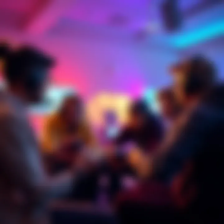 A group of gamers sharing tips and strategies for improving skills in a popular game after a break