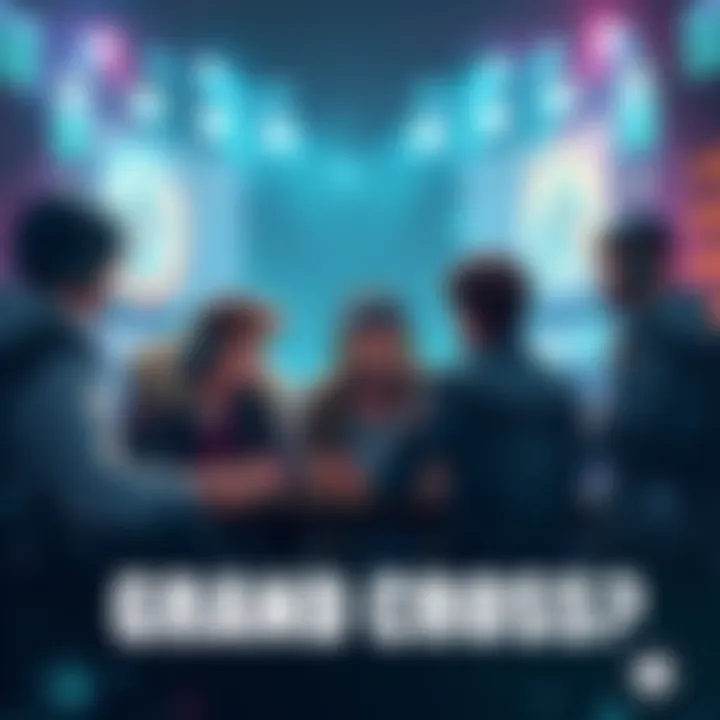 A group of players chatting about Grand Cross and its competition with new games like Origin