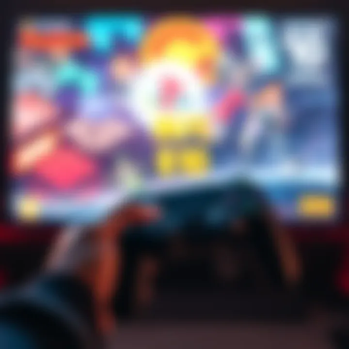 A person holds a PlayStation controller while considering a $10 game on the screen.