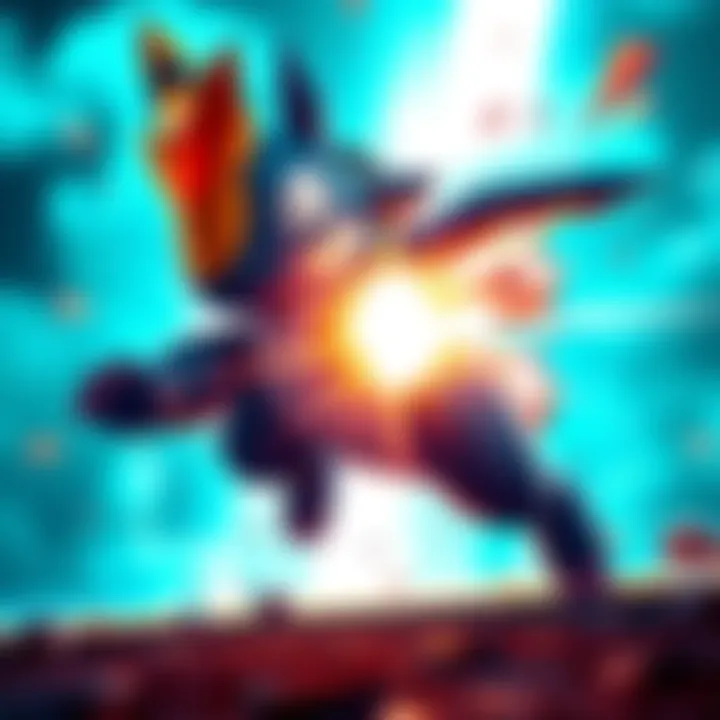 Pokémon using Zen Headbutt move A Pokémon performs the Zen Headbutt move during a battle, showcasing its tactical power.