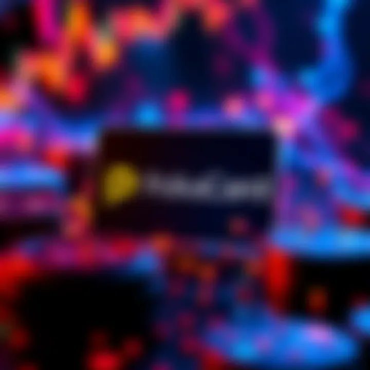 Polka Card logo displayed with digital financial elements in the background