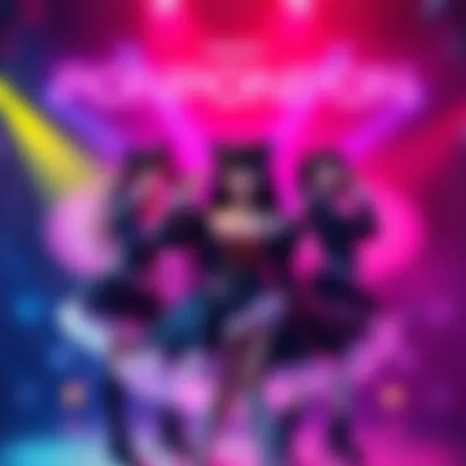 Shiori Novella, Koseki Bijou, Nerissa Ravencroft, and Abyssgard twins performing PONPONPON