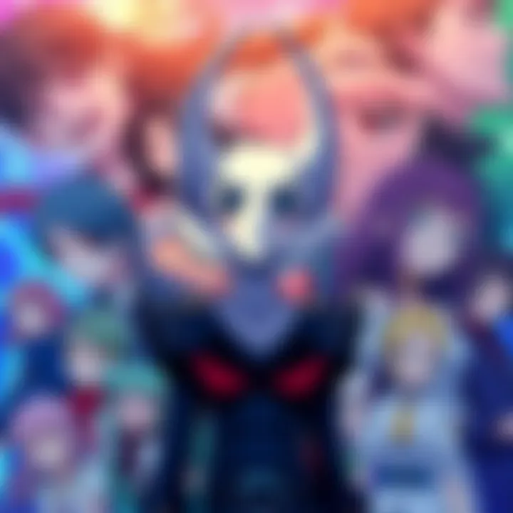Popular Anime Selections A vibrant collage of famous anime characters including a scene from Devilman Crybaby, showcasing different styles and themes from top anime.