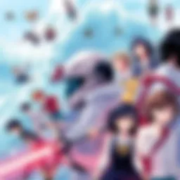 A collage of iconic moments from beloved manga chapters, showcasing characters in action and emotional scenes