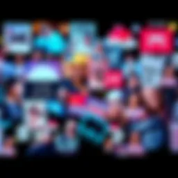 A colorful collage featuring various popular memes depicting funny moments and cultural references