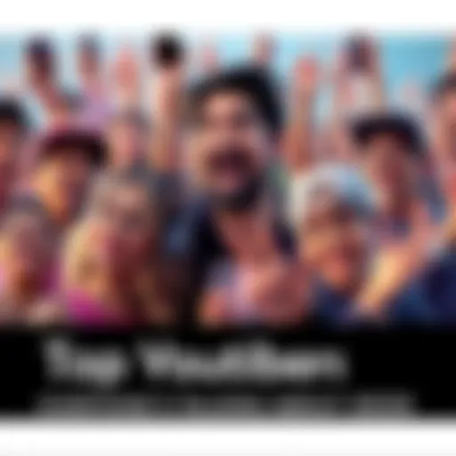 Collage of top YouTubers including Syu, Salty Rak, and Barrel Rider, engaging with fans
