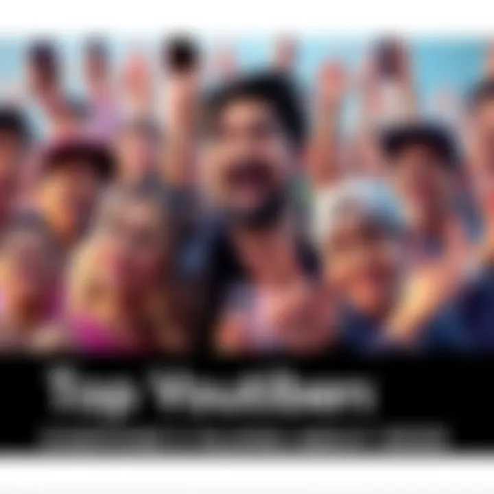 Collage of top YouTubers including Syu, Salty Rak, and Barrel Rider, engaging with fans