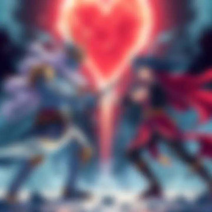 Poseidon and Sasaki facing off in a lackluster battle, showcasing their uninspired moves and reliance on friendship power.