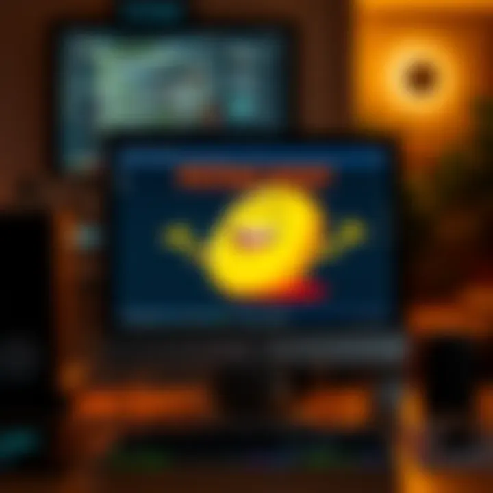 A fun potato meme displayed on a computer screen, representing the culture of sharing potato-themed content on online forums.