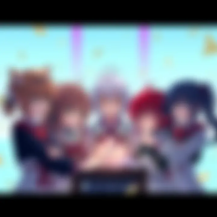 A group of characters discussing strategies to replace Hakari in the anti-Sukuna squad with expressions of determination and focus.