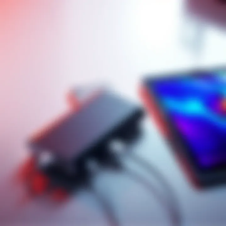 A power bank connected to a smartphone and tablet, showing how it charges multiple devices simultaneously.
