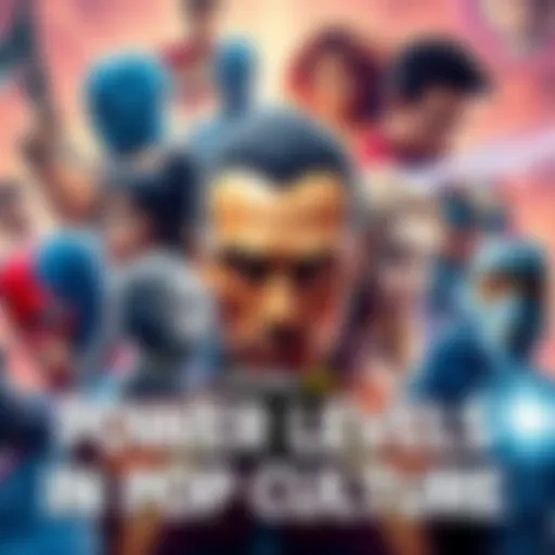 A collage of popular characters and memes representing different power levels in popular culture.