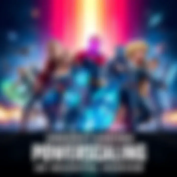 A visual representation of various characters ranked by their power levels in a dynamic and colorful layout.