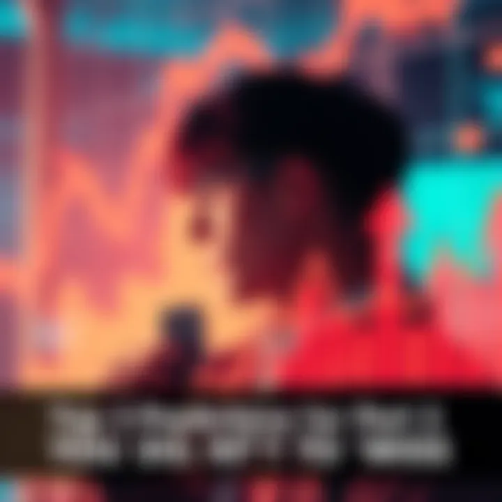 A person looking at a graph with upward trends, representing predictions for future developments.