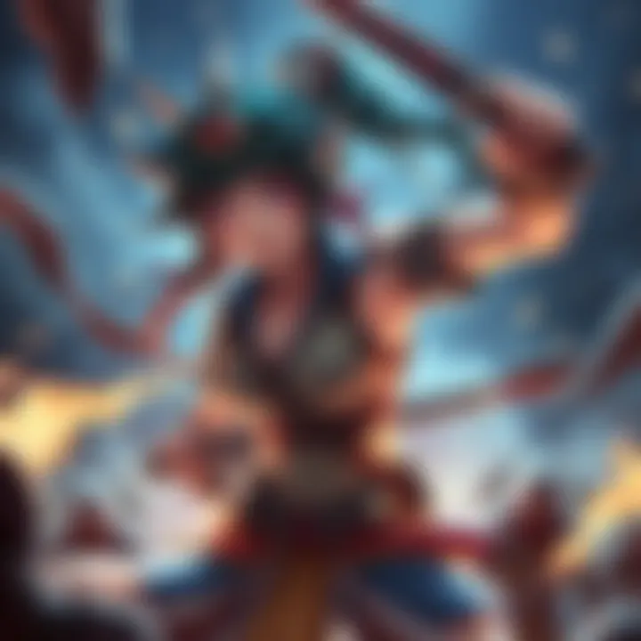 Prime Linlin showcasing her strength against foes, with a fierce expression and powerful stance, set in a battle scene.