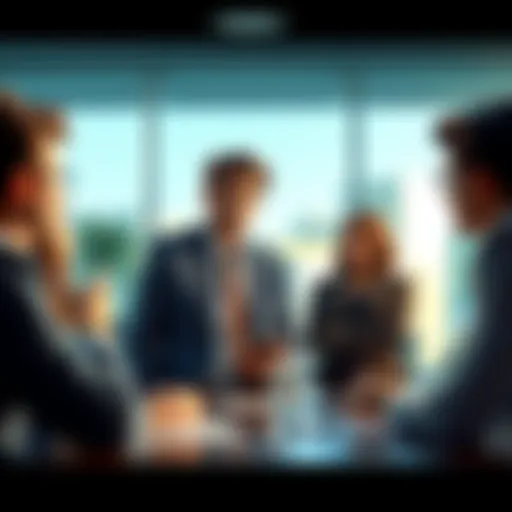 Prince Lloyd confidently negotiating with business partners in a modern office setting