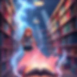 Princess Connect! Re:Dive Library Encounter A scene showing characters in a library filled with books, sharing an exciting adventure in Princess Connect! Re:Dive.