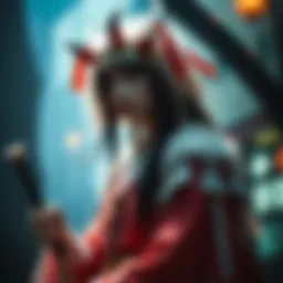 A fan dressed as Princess Mononoke, complete with a handmade costume and sword, showcases their impressive skills.