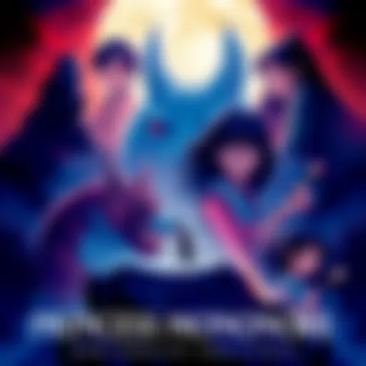 A vibrant poster for the IMAX remaster of Princess Mononoke featuring the film's main characters and stunning background art